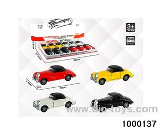 1:32 simulated return alloy car  in display box