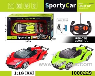 1:184-way Remote Control Racing Car with Lights (electric included)
