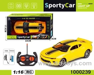 1:164-pass Remote Control Racing Car with Lights (electric included)