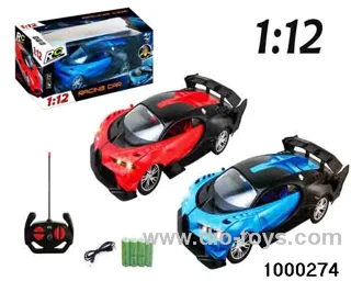 1:124-way Remote Control Racing Car with Lights (electric included)