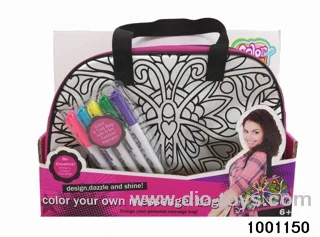 DIY painted watercolor backpack in display box