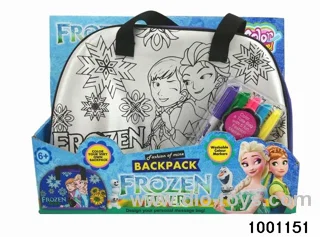 DIY painted watercolor backpack in display box