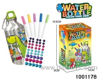 DIY Dinosaur Graffiti Water Bottle in color box