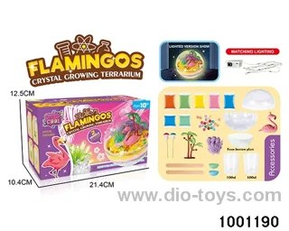 Flamingo - DIY growth crystal ornaments(with night light) in color box