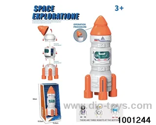 Space rocket (disassembly, music, sound effect) in window  box