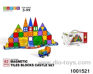 Magnetic Piece Castle Set 63PCS - Basic Edition in Plastic box