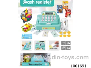 Cash register with light, calculator