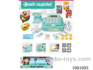 Cash register with light, calculator