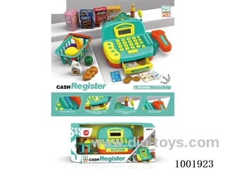 Cash register with light, calculator, microphone