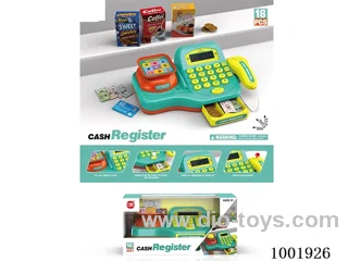 cash register with light, calculator