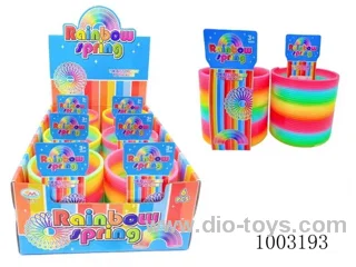 10CM Rainbow ring with clip head（6 sets / display box )