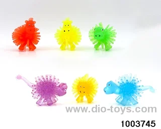 Transparent burr animal in PP bag with header