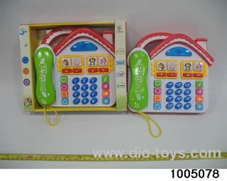 Cartoon telephone in display box