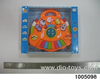 electronic organ in display box