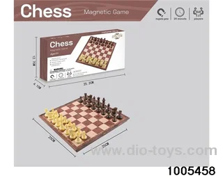 Wood grain chess in color box