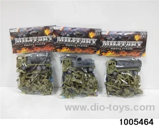 Mini Soldier Pullback Military Engineering Vehicle Set (3 Mixed) in PP bag with header