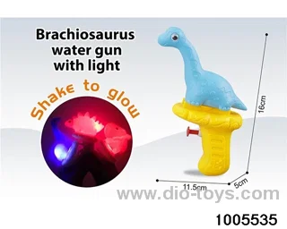 Triceratops dinosaur water gun (with light version) in opp bag