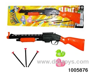 Soft bullet gun plus 2 ducks in Blister card