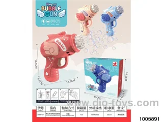 ELECTRIC POROUS SPACE ELECTRIC BUBBLE GUN (WITH LIGHT) IN COLOR BOX
