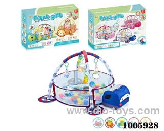 Baby fitness blanket & ball pit with  music not include  in color box