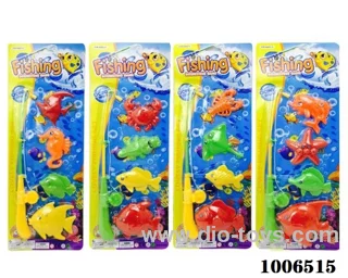 fishing toys set 4 sets mixed loading in Blister