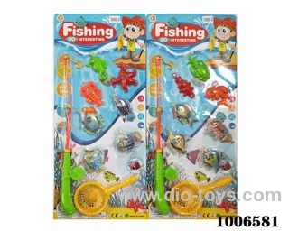 fishing toys set 2 sets mixed loading in Blister