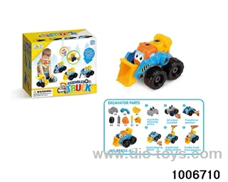 Play with assembly vehicles in color box