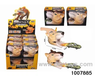 Wolf-head ejection alloy car in display box