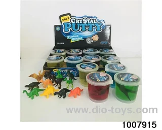 Crystal mud slime dinosaur transparent colored mud in display box