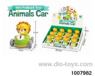 Lion shaking head return car 12PCS in display box