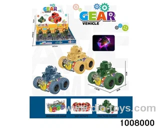 Acrobatic off-road tank light gear car (12 sets) in display box