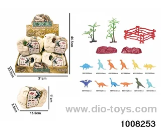 Dinosaur skeleton head storage box 12PCS in display box