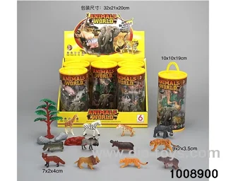 PVC Solid Wildlife in 6PCS display box