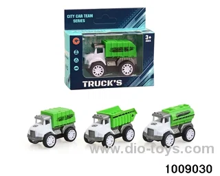 pull-back Sanitation vehicle in window box