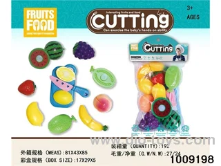 Cutting fruit set in poly bag header