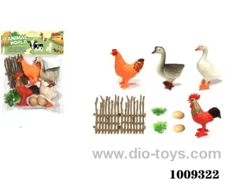 4pcs PVC Animal suit in PVC bag