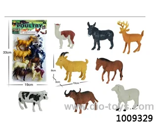 8pcs Animal suit in PVC bag