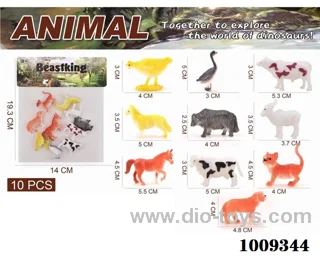 10pcs Animal suit in PVC bag