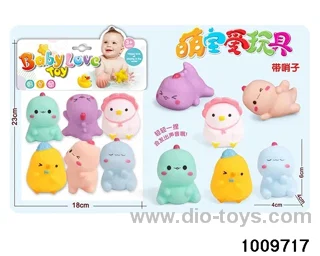 Dinosaur cartoon toys in the bathroom in PP bag with header