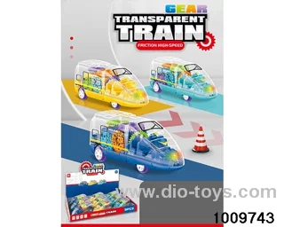 Gear light transparent inertial vehicle (1 box of 9) in display box