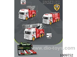 Inertia fire trucks (12pcs) in display box