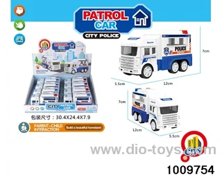8 pcs/police car in display box