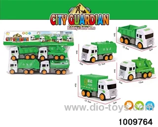 Sanitation vehicle/4 pcs in poly bag header