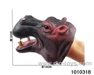 hippo Hand puppet in opp bag