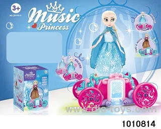 B/O Music Pumpkin Car Snow Princess in color box
