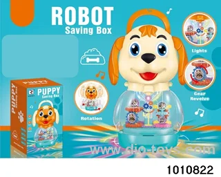 Portable Gear Money Bank Dog in color box