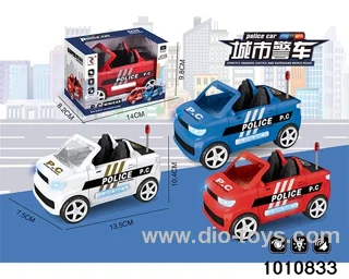 B/O mini convertible police car in window box