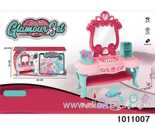 Dressing table with accessories in window box