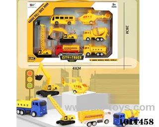 pull back car set in color box