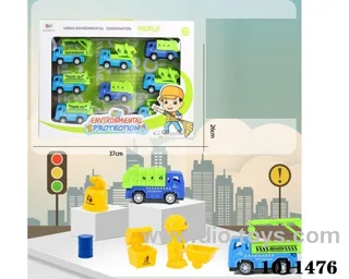 8pcs pull back car set in color box